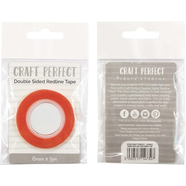 Craft Perfect Redline Tape 6mm x 5m - Clear
