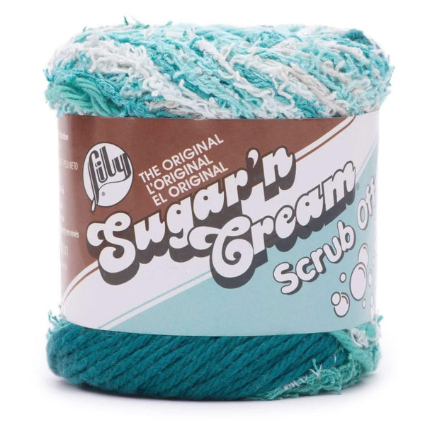 Lily Sugar'n Cream Yarn - Scrub Off Deep Turquoise*