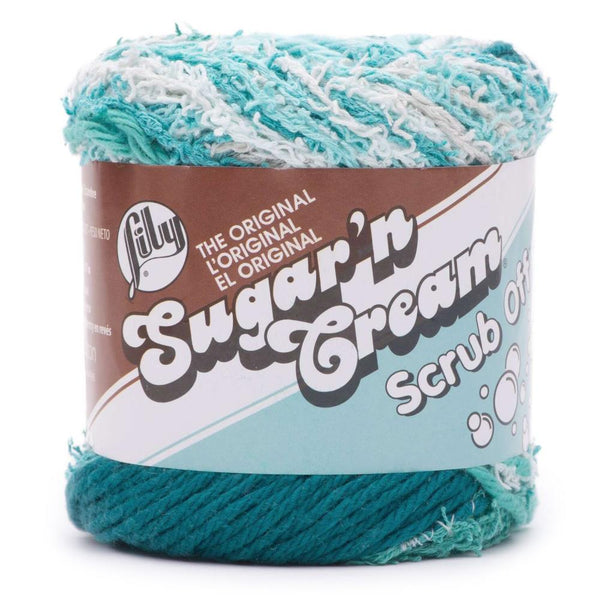 Lily Sugar'n Cream Yarn - Scrub Off Deep Turquoise