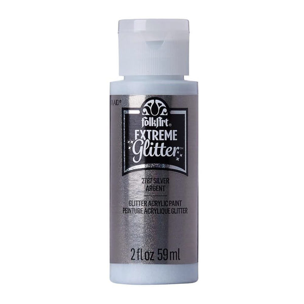 FolkArt Extreme Glitter Paint 2oz - Silver