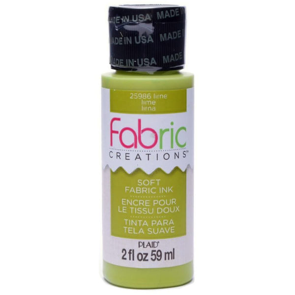 Plaid Fabric Creations Soft Fabric Ink 2oz. - Lime
