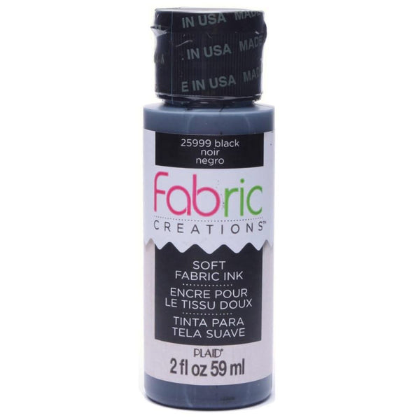 Plaid Fabric Creations Soft Fabric Ink 2oz. - Black