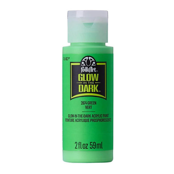 FolkArt Glow-in-the-Dark Acrylic Colour s 2oz - Green