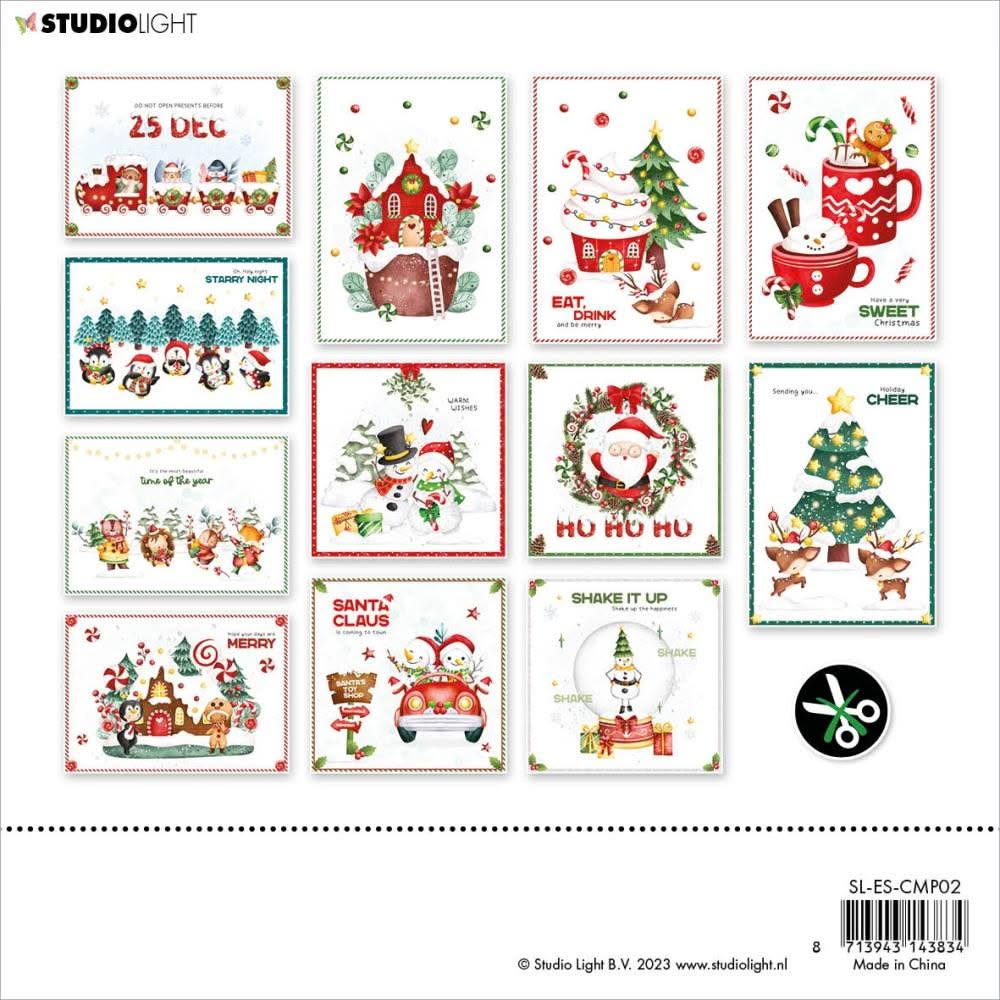 Studio Light Card Making Pad 7.87"X7.87" Nr. 02, Ho Ho Ho