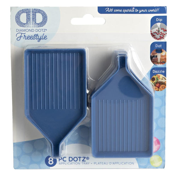 Diamond Dotz Blue Trays W/Pouring Lip 8/Pkg