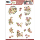 Find It Trading Precious Marieke Punchout Sheet Pink, Painted Pansies
