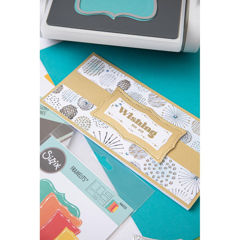Sizzix Fanciful Framelits Die Set By Stacey Park 8/Pkg - Doris Dotted Top Note