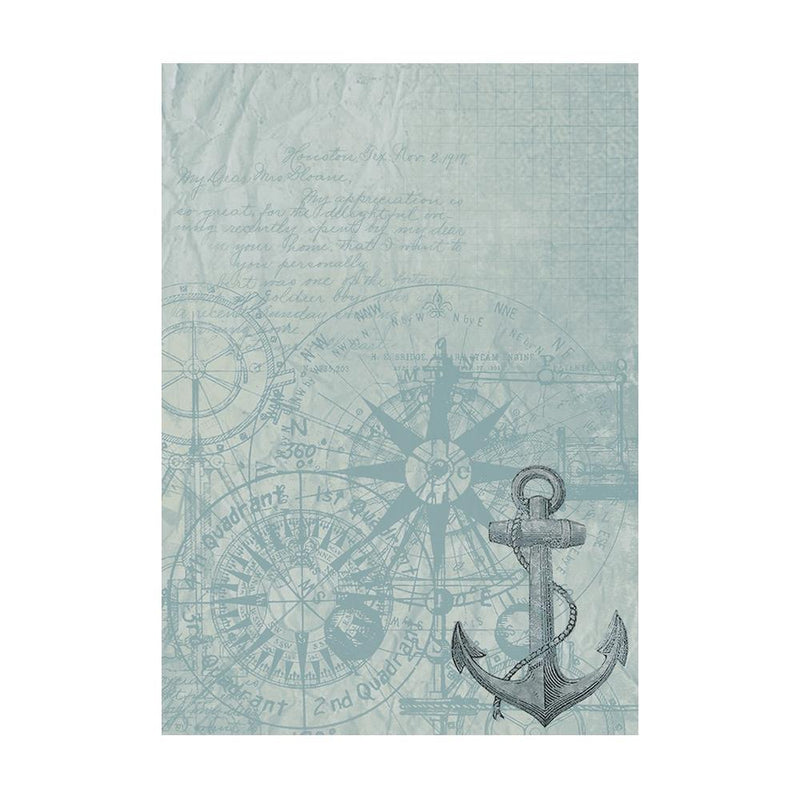 Stamperia Assorted Rice Paper Backgrounds A6 8/Sheets - Sea Land