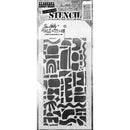 Tim Holtz Layered Stencil 4.125"X8.5" Cut Out Shapes 1