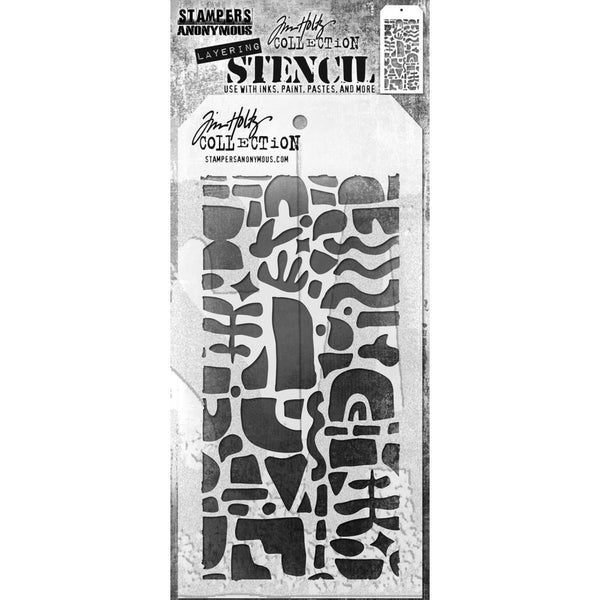 Tim Holtz Layered Stencil 4.125"X8.5" Cut Out Shapes 2