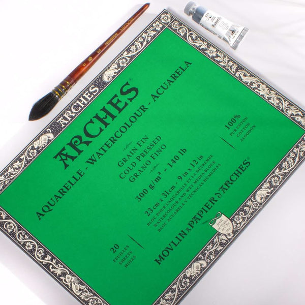 Arches Watercolour Block - Cold Pressed 300gsm 23cm x 31cm - 20 Sheets