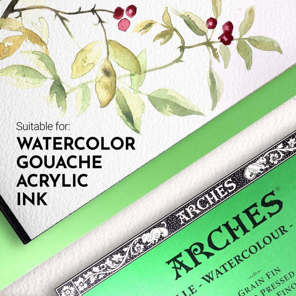 Arches Watercolour Block - Cold Pressed 300gsm 20cm x 26cm - 20 Sheets