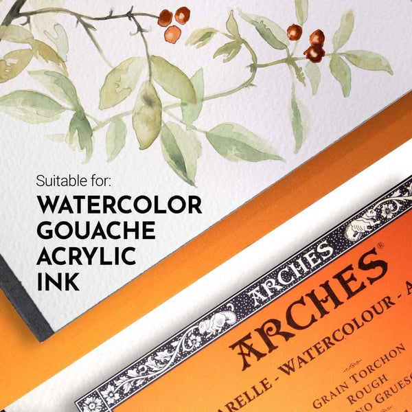 Arches Watercolour Block - Rough 300gsm 23cm x 31cm - 20 Sheets