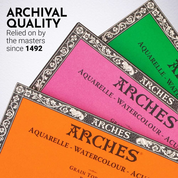 Arches Watercolour Block - Hot Pressed 300gsm 18cm x 26cm - 20 Sheets