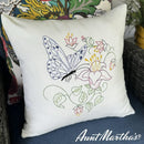 Aunt Martha's - Hand Embroidery Iron-On Transfer Pattern - 3 Sizes Butterflies & Flowers*