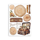 Stamperia A5 Washi Pad 8/Pkg - Golden Harmony