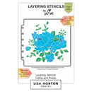 Lisa Horton Crafts Layering Stencils Dahlia And Roses*