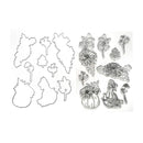 Elizabeth Craft Stamp And Die Set Autumn Harvest Florals*