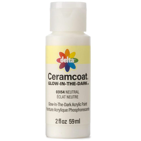 Delta Ceramcoat Glow Acrylic Paint 2oz - Neutral
