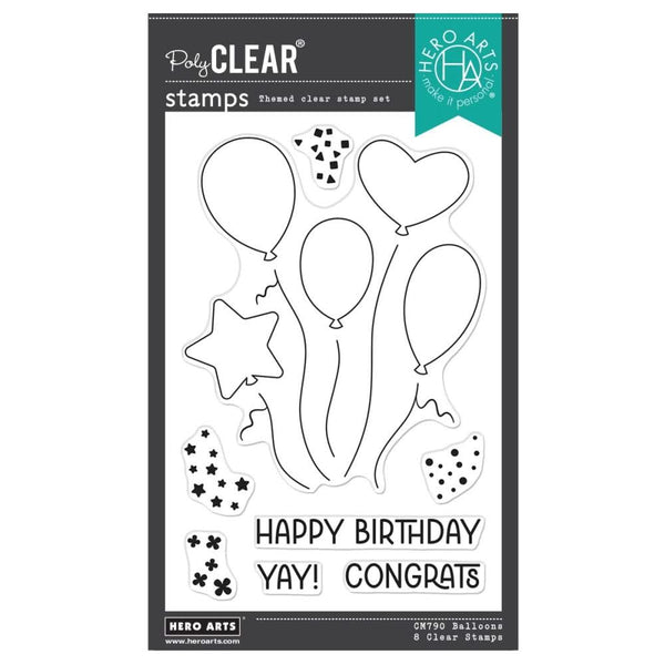 Hero Arts Clear Stamps 4"X6" Balloons