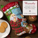 Bucilla Felt Stocking Applique Kit 18" Long Santa's Midnight Snack
