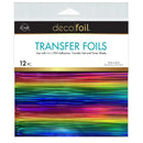 Deco Foil Transfer Sheets 6"X6" 12/Pkg Prismatic Rainbow