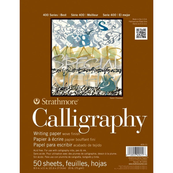 Strathmore 400 Series Calligraphy Pad 8.5"x 11" Tape Bound - 50 Sheets