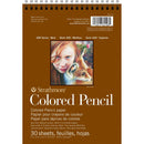 Strathmore 400 Series Coloured Pencil Pad 100lb 6"X8" Wirebound Top, 30 Sheets
