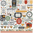 Echo Park Chickens Cardstock Stickers 12"X12" Elements