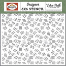 Echo Park Chickens Stencil 6"X6" Chicken Scratch