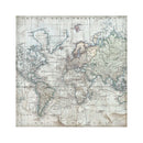 Stamperia Polyester Fabric 12"x 12" 4/Pkg - Silent Sea