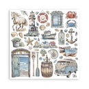 Stamperia Double-Sided Paper Pad 8"x 8" 10/Pkg - Silent Sea
