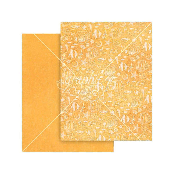Graphic 45 Patterns & Solids Collection Pack 8.5"x 11" - Seas The Day^