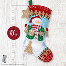 Bucilla Felt Stocking Applique Kit 18" Long Jolly Gingerbread Snowman
