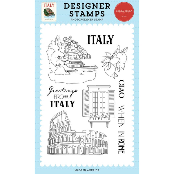 Carta Bella Italy Stamp Set When In Rome