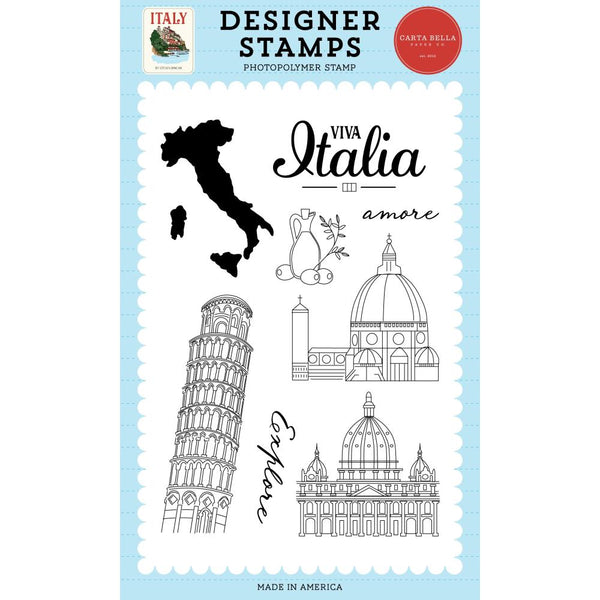 Carta Bella Italy Stamp Set Viva Italia