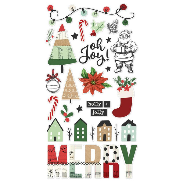 Simple Stories Cardstock Stickers 12"X12" Hard Candy Christmas