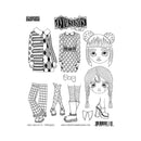 Dyan Reaveley's Dylusions Cling Stamp Collections 8.5"x 7" - Dinky Dolls Set