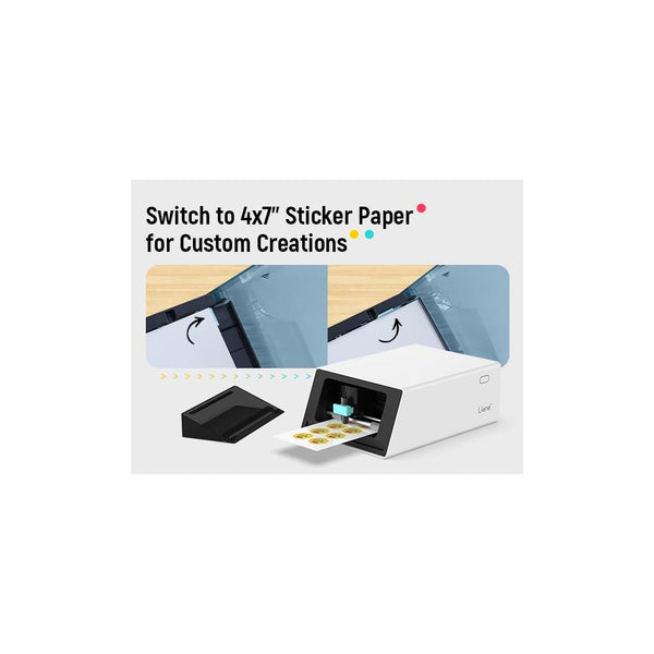 Liene Photo Sticker Cutter Paper 4"x 7" W/Ink Cartridge 72 Sheets