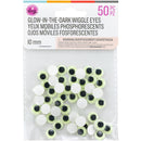 CousinDIY Wiggle Eyes 10mm 50/Pkg Glow In The Dark