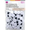 CousinDIY Paste-On Wiggle Eyes 15mm 60/Pkg Black