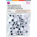 CousinDIY Paste-On Wiggle Eyes 12mm 75/Pkg Black