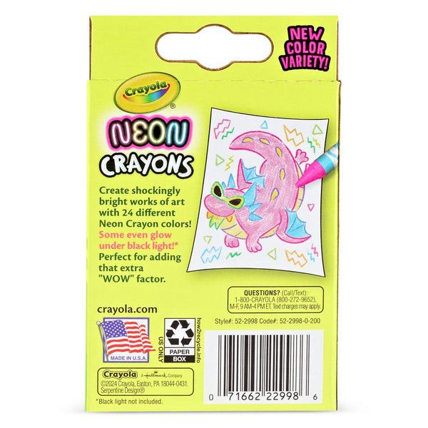 Crayola Crayons Neon 24/Pkg