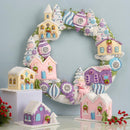 Bucilla Felt Wreath Applique Kit 15.25" Round Putz Village