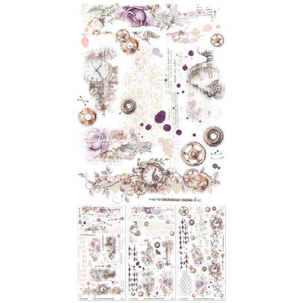 49 And Market Rub-On Transfer Set 6"X12" Echoes Of Time