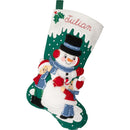 Bucilla Felt Stocking Applique Kit 18" Long Wintertime Buddies