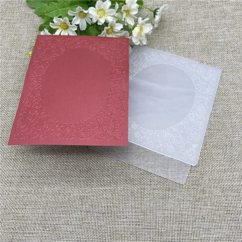 Poppy Crafts Embossing Folder #308 - Oval Vine Border – CraftOnline