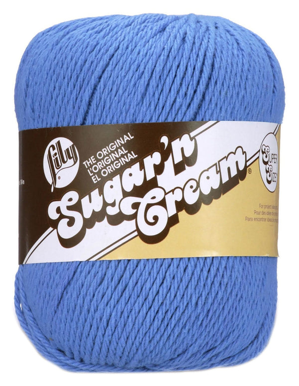 Lily Sugar'n Cream Yarn - Solids Super Size - Blueberry