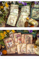Poppy Crafts Burnt Edge Scrap Paper Pack - Garden of Memories 4 - 50pcs