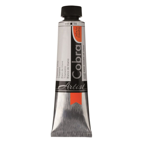 Cobra Artist Water Mixable Oil Colour  - 105 - Titanium White 150ml